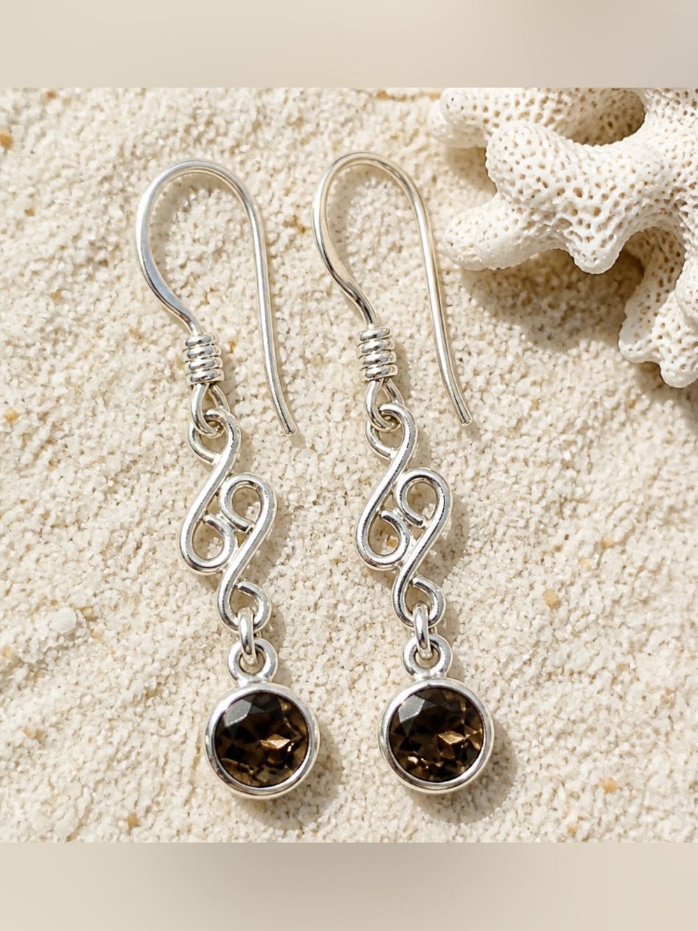 NEW! Smoky Quartz Earrings
